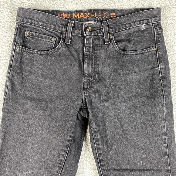 urban pipeline Other - Urban Pipeline Jeans Mens 30x32 Black Slim Fit Max Flex Stretch Whiskered Grunge
